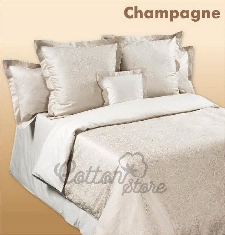 Комплект постельного белья Champagne (1,5 сп), жаккардовый сатин